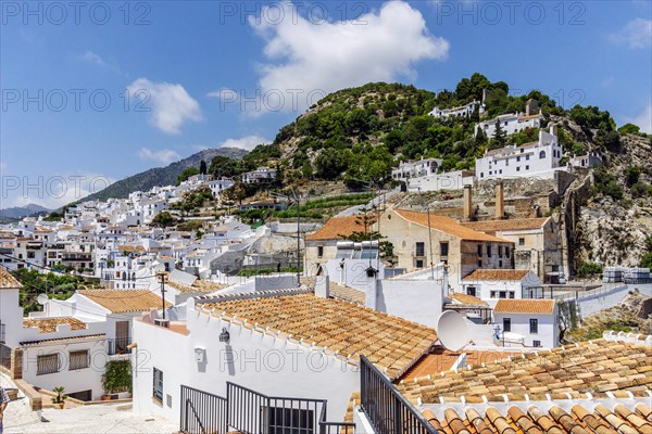 Picturesque town of Frigiliana located in mountainous region of Malaga