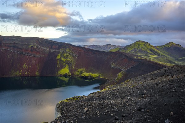 Caldera of Ljotipollur Volcano