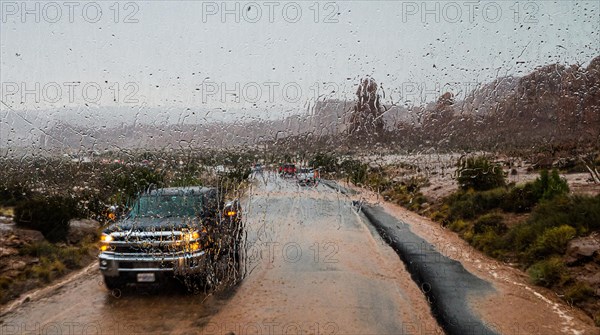 Raindrops on a car window
