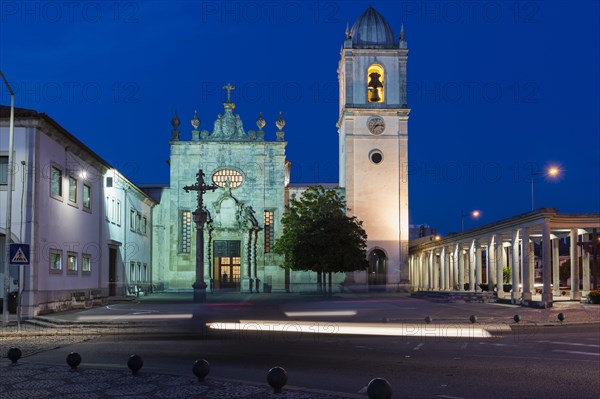 XV century Aveiro Cathedral at dusk