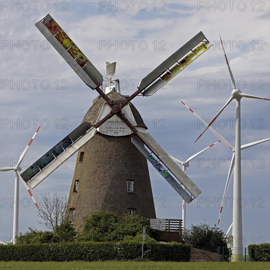 Breber museum windmill with wind turbines