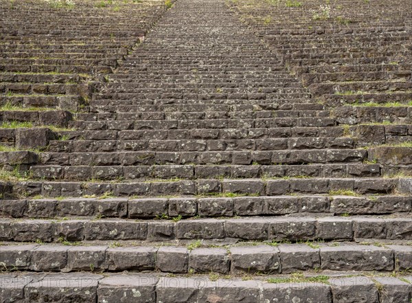 Stone staircase in the Thingstaette on the Heiligenberg