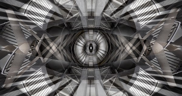 Experimental photography based on the staircase at Reinoldikirche underground station