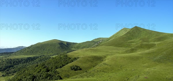View of the Monts Dore in Auvergne Volcanoes Natural Park