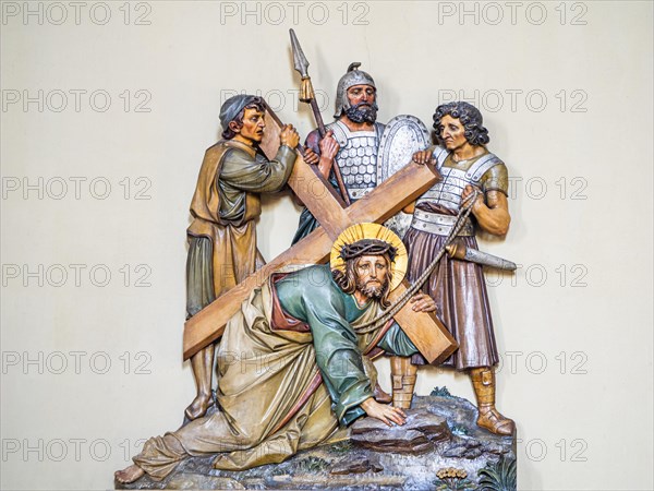 Sculptural representation of the Stations of the Cross