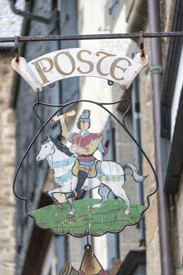 Boom with post rider on a building on Mont Saint Michel
