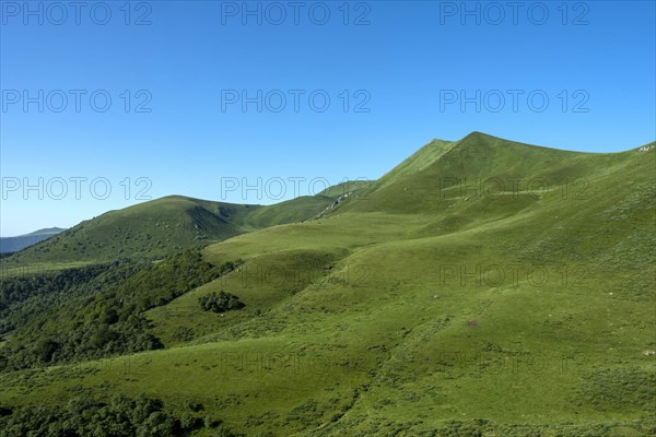View of the Monts Dore in Auvergne Volcanoes Natural Park