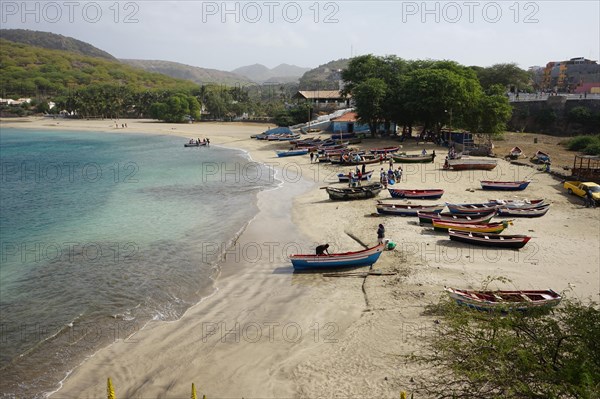 Fishing boats on the beach of Tarrafal