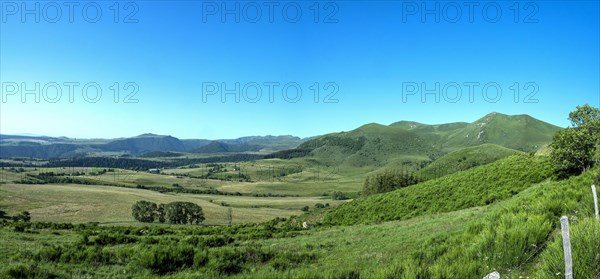 View of the Monts Dore in Auvergne Volcanoes Natural Park