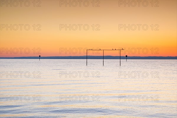 View from Arbon over Lake Constance at sunrise