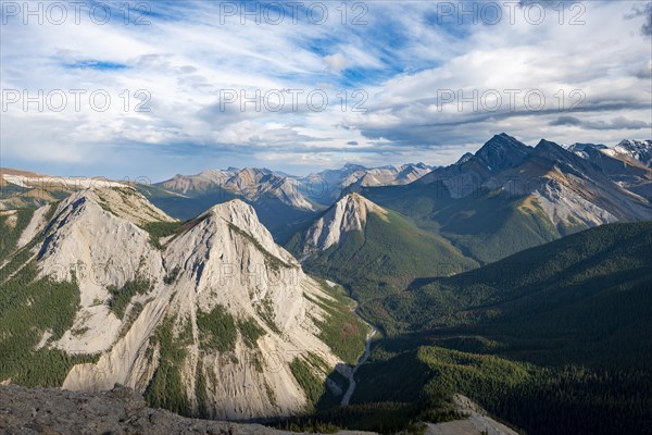 Mountain landscape with peaks