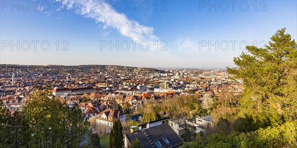 View from Hasenbergsteige over Stuttgart-West