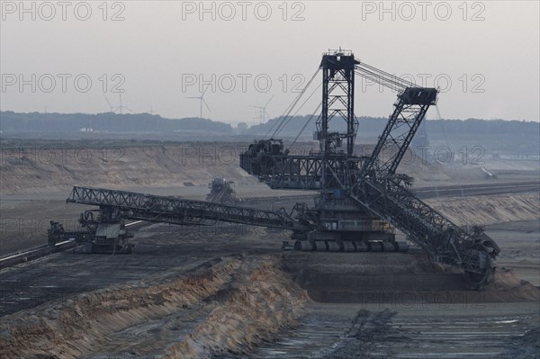 Brown coal diggers in the opencast mining Hambach