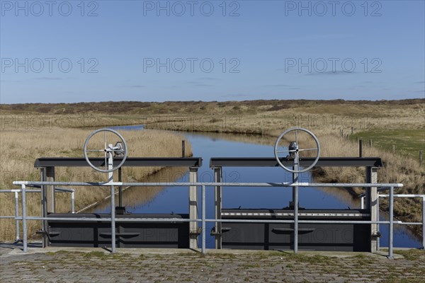 Lock gate on canal