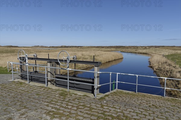 Lock gate on canal