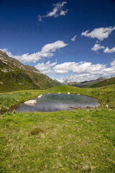 Small mountain lake near Tschuggen