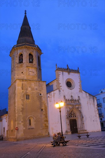 S. Joao Baptista Church at dusk in praca da Reublica