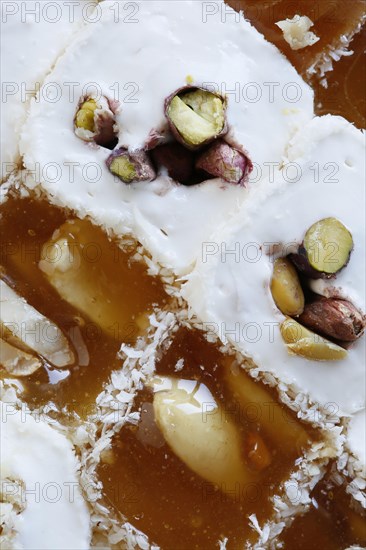 Macro view of the Turkish delicacies of Afyon