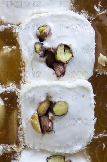Macro view of the Turkish delicacies of Afyon