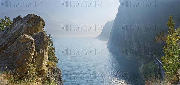 View from the old coastal road and hiking trail Via Ponale