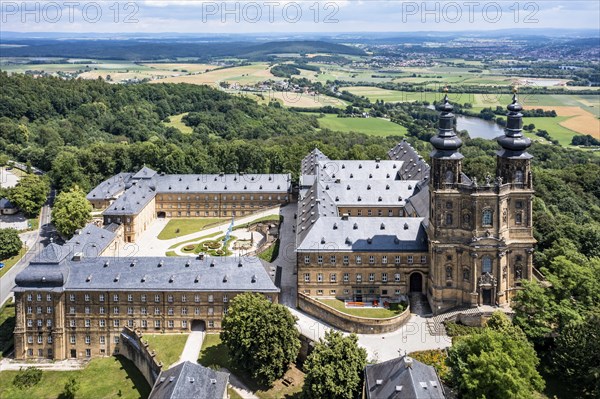 Aerial view of Banz Monastery