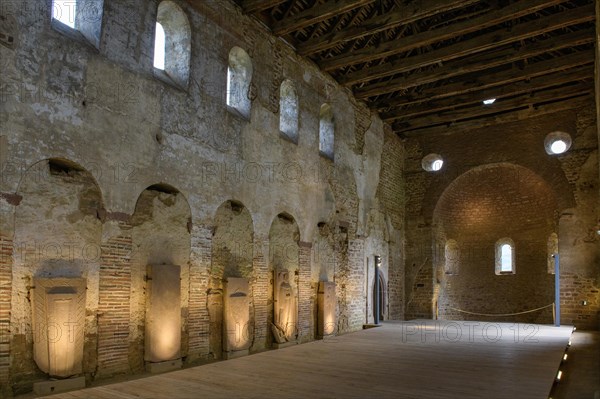 View of historic nave of Einhardsbasilika