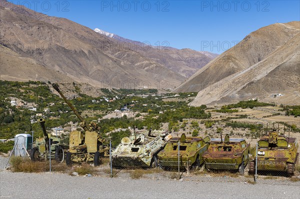Russian tank graveyard in the Ahmad Shah Massoud memorial