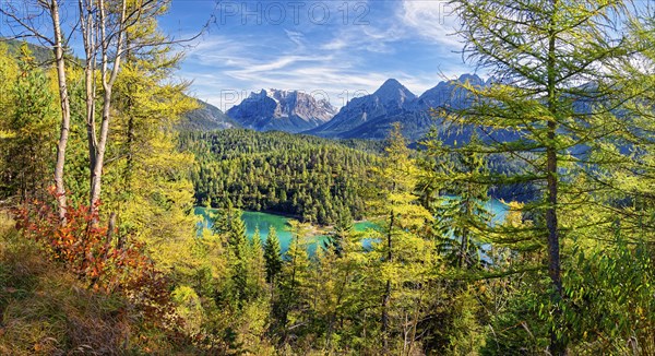Fernpass with Zugspitze massif and Blindsee