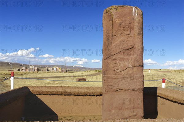 Heavily weathered monolith of the pre-Inca period