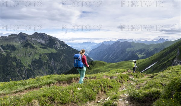 Two hikers on a hiking trail