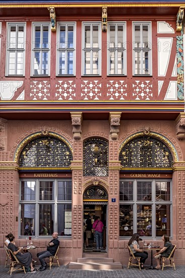 Reconstructed Renaissance half-timbered house