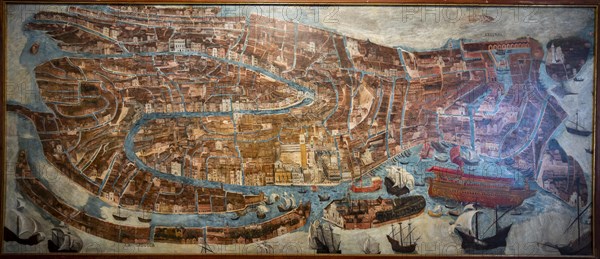 Antique drawing of Venice