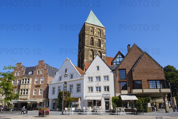 Historic market square with St