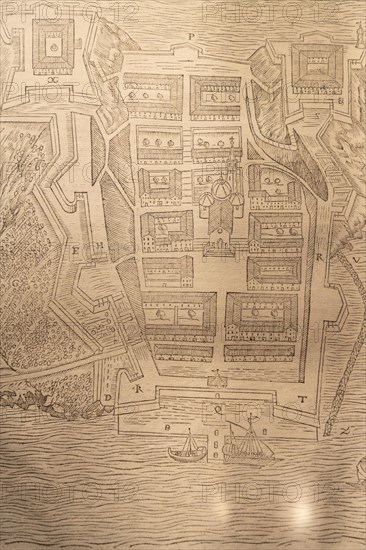 Antique drawing of Venice