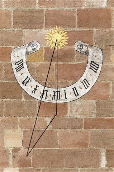 Old sundial on the south side of the Schuerstabhaus