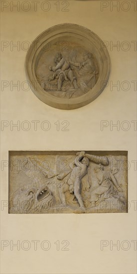 Bas-relief depicting scenes from Greek mythology