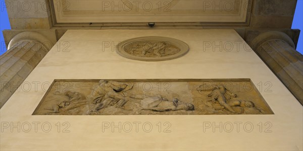 Bas-relief depicting scenes from Greek mythology