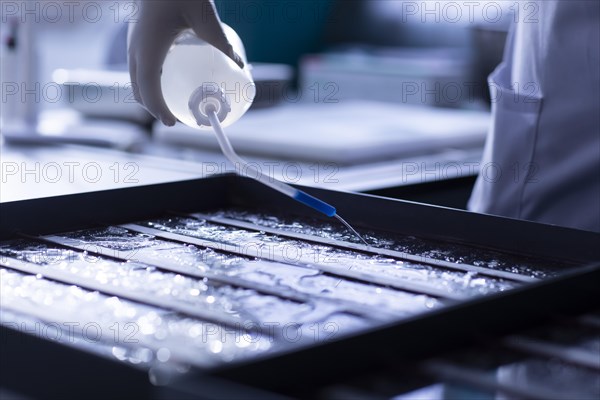 Sample processing with laboratory equipment in a histology laboratory