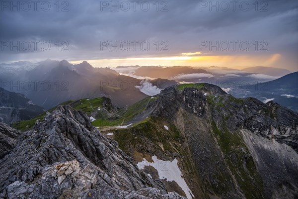 Sunset from a summit