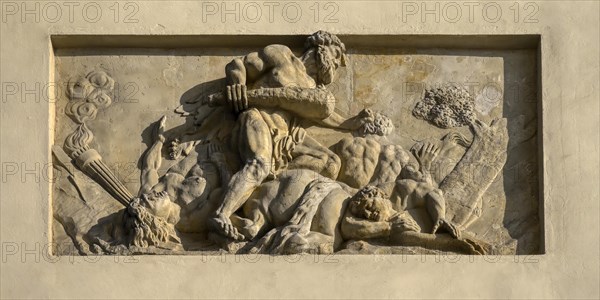 Bas-relief depicting scenes from Greek mythology