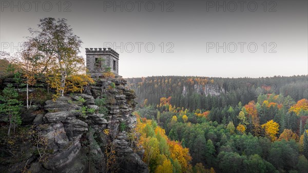 The Kaiser-Wilhelm Feste in the Bielatal in autumn