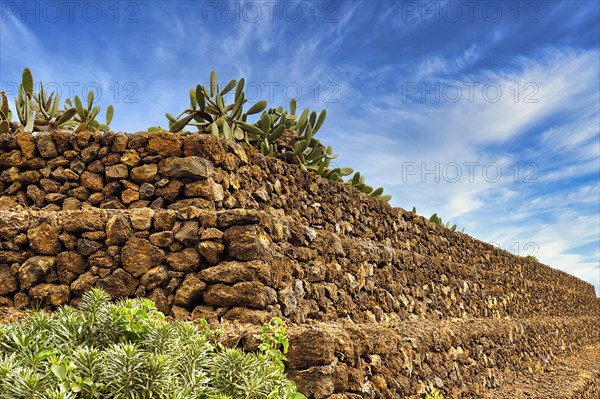 Pyramid of lava stones