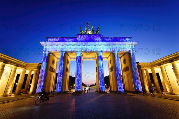 Brandenburg Gate during the Festival of Lights