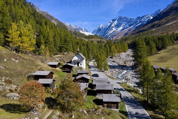 Kuehmad stable village with pilgrimage chapel