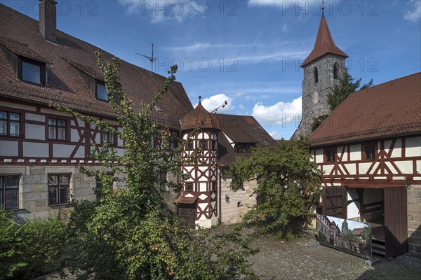 Historic courtyard of the former Bell Founders Hospital