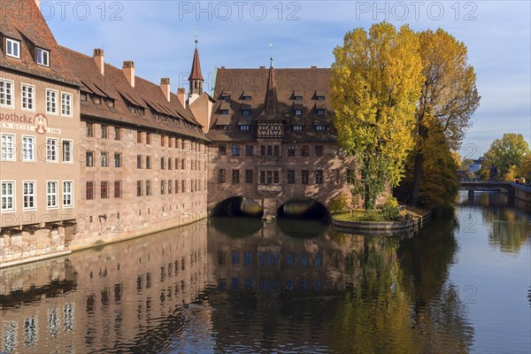 Autumnal view of the historic Heilig Geist Spital