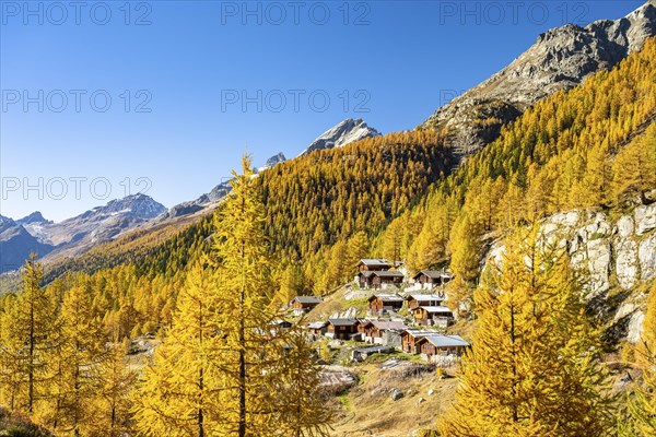 Alpine huts on the Fafleralp