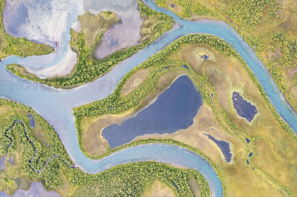River landscape from the air