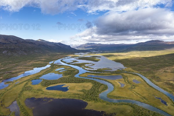 River landscape from the air