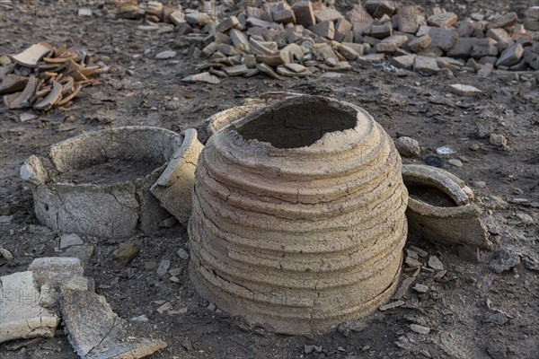 Old vases in the ancient city of Ur